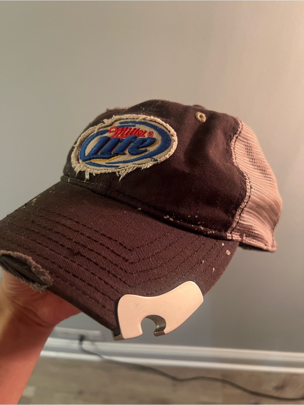 Vintage 2009 Miller Lite Cap w/Bottle Opener- Snapback Hat Adjustable